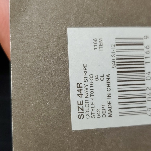 New with tags Merona Navy Stripe men's blazer size 44 regular - Picture 5 of 9